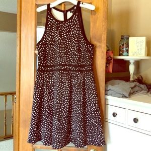 Massimo Black and White Geometric Dress